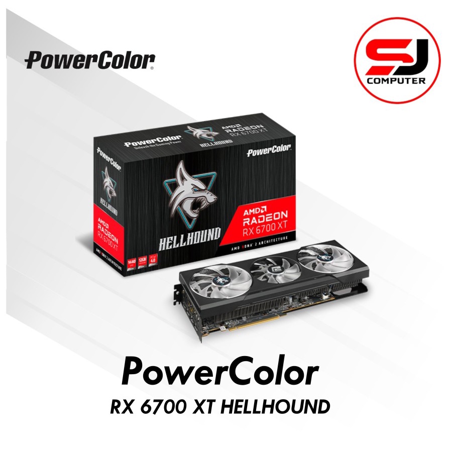 Jual VGA POWERCOLOR RX 6700 XT HELLHOUND 12GB DDR6 AMD RADEON 6700XT ...