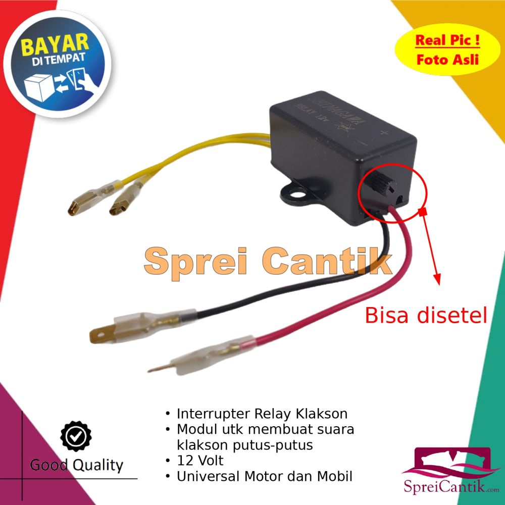 Jual Modul Relay Klakson PutusPutus 12 Volt Variasi Universal Mobil dan Motor Bisa Setel