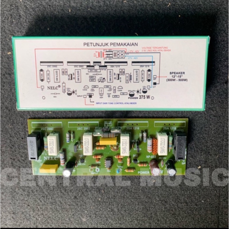 Jual KIT RANGKAIAN DRIVER POWER AMPLIFIER NELC 375 WATT ASLI HIGH