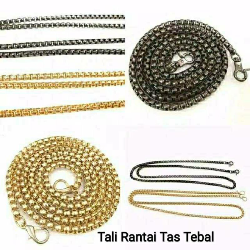 Jual TBC - Tali Tas Tebal / Tali Tas Rantai Ulir Tebal Ready Warna Gold ...