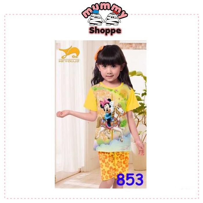 Jual Baju Anak Perempuan Setelan Minnie Mouse J2 Short set 853 SMALL ...
