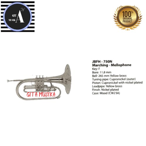 Jual Mellophone Subaru Marching JBFH750L Nickle (Foambody Case + Oil) Shopee Indonesia