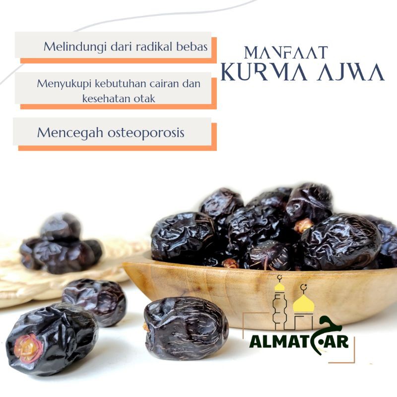 Jual Kurma Ajwa Aliyah Madinah Kg Gr Ajwa Premium Fresh Ajwah Madinah Shopee Indonesia