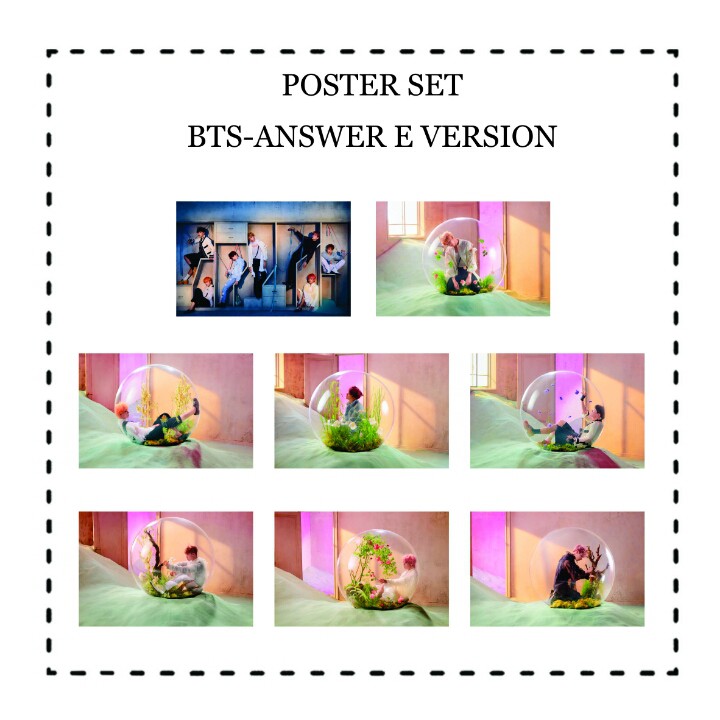 Jual Poster Set BTS Answer-E Version | Shopee Indonesia