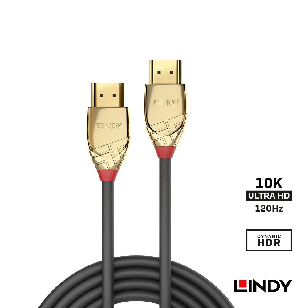 LINDY 3M Kabel HDMI 2.1 10K 8K 120Hz Ultra High Speed Gold Cable