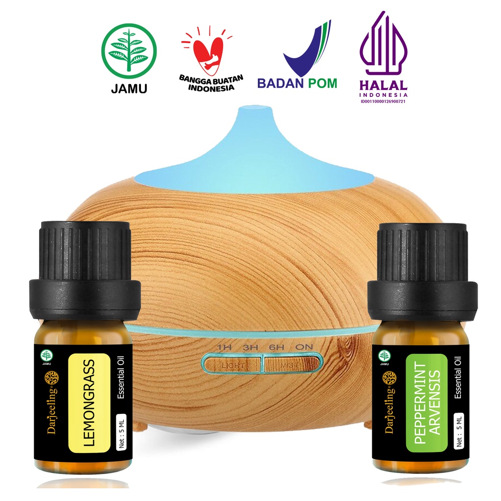 Jual Darjeeling 300ml Essential Oil Diffuser Starter Kit 2 x Bonus 5ml