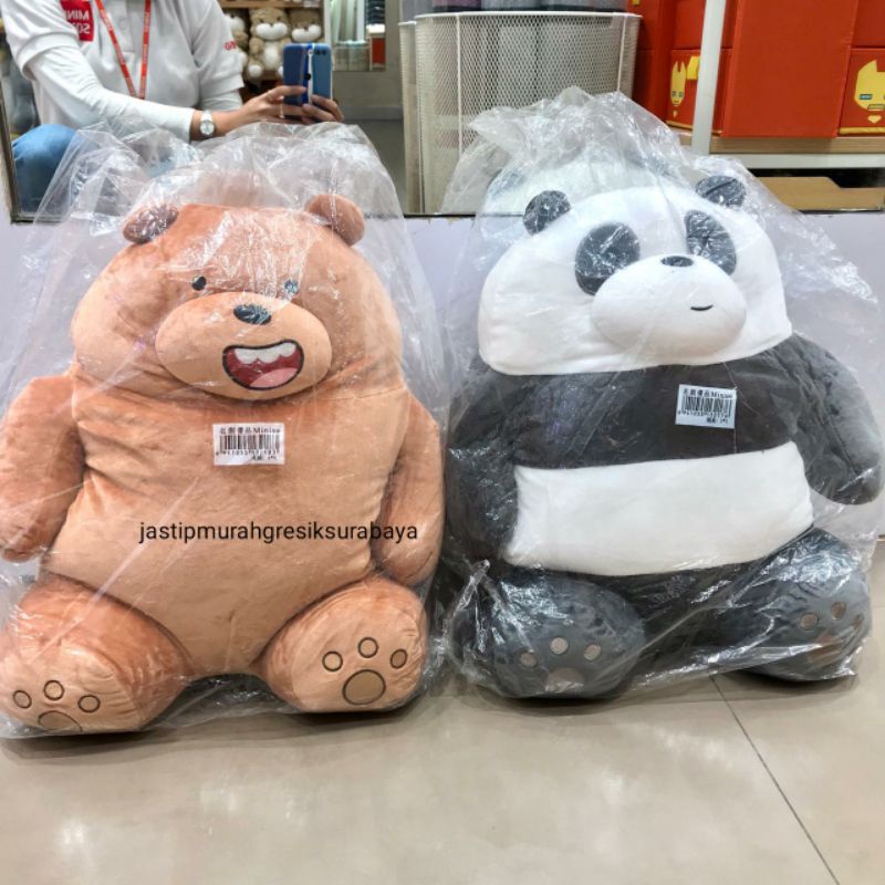 Jual WE BARE BEARS CUSHION MINISO 46 CM BONEKA WE BARE BEARS MINISO