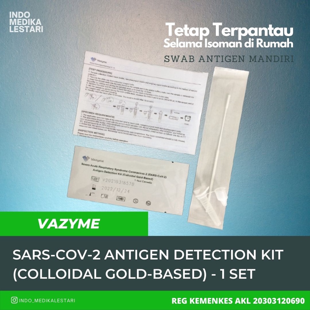 Jual Alat Test Covid Swab Antigen Vazyme Berlisensi Kemenkes Satuan ...