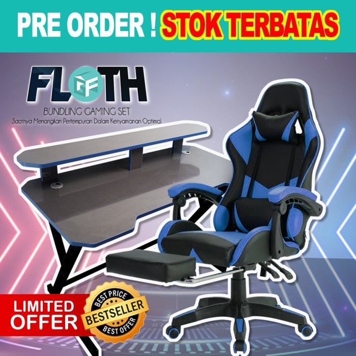Jual Meja Gaming Kursi Gaming FLOTH Series 2 ( Dalam Kota ) | Shopee ...