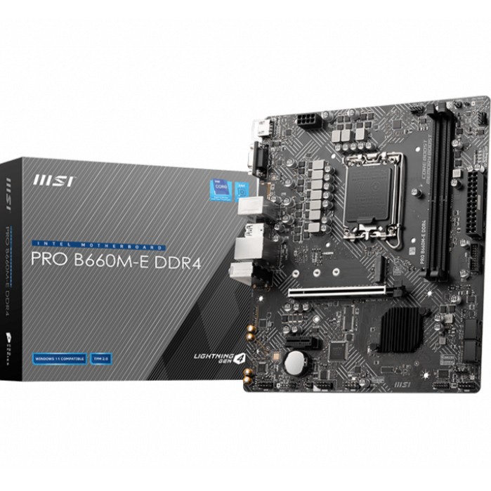 ASUS Technology Holland B.V. Pro B660M-C D4-CSM Placa Base MATX, Intel B660, LGA1700, DDR4, PCI 4.0, LAN Intel 1Gb Realtek 7.1 Surround, 2xM.2, 4xSATA 6GB/s, USB 3.2 Gen 1 Control Center Express