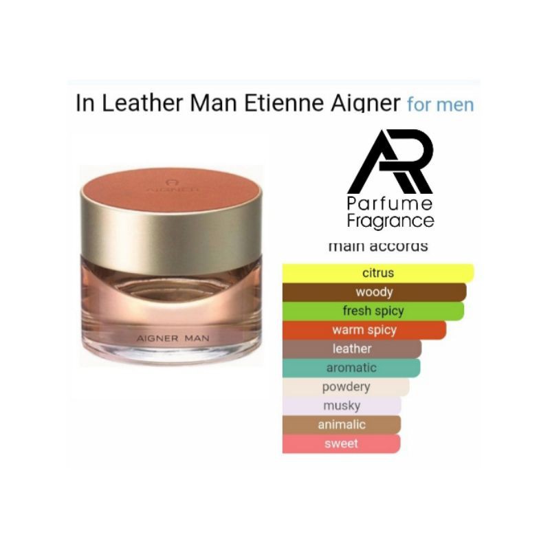 ARparfum AIGNER IN LEATHER MAN BEST SELLER for MAN 99 Aroma Original Lembut dan Tahan lama