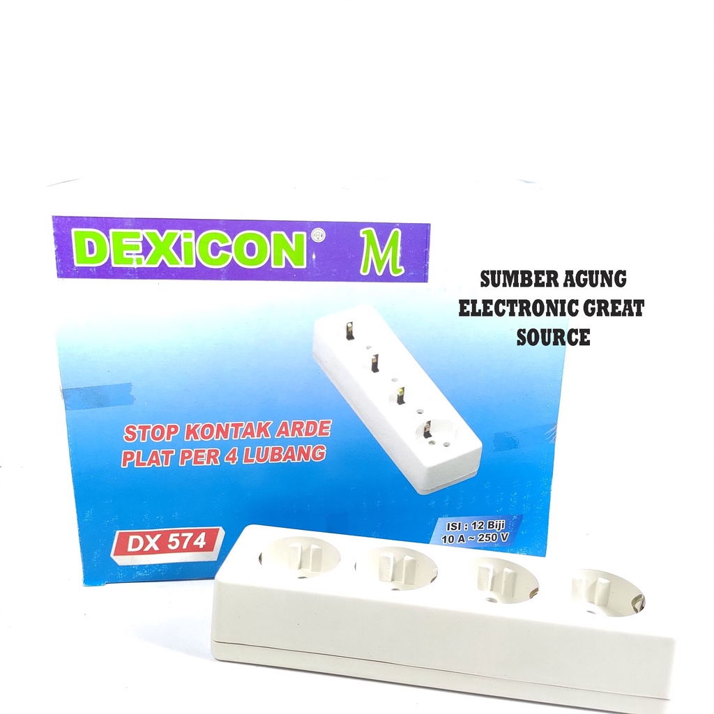 Jual Dexicon M DX574 Stop Kontak Arde Plat Per 4 Lubang DX574 Untuk ...