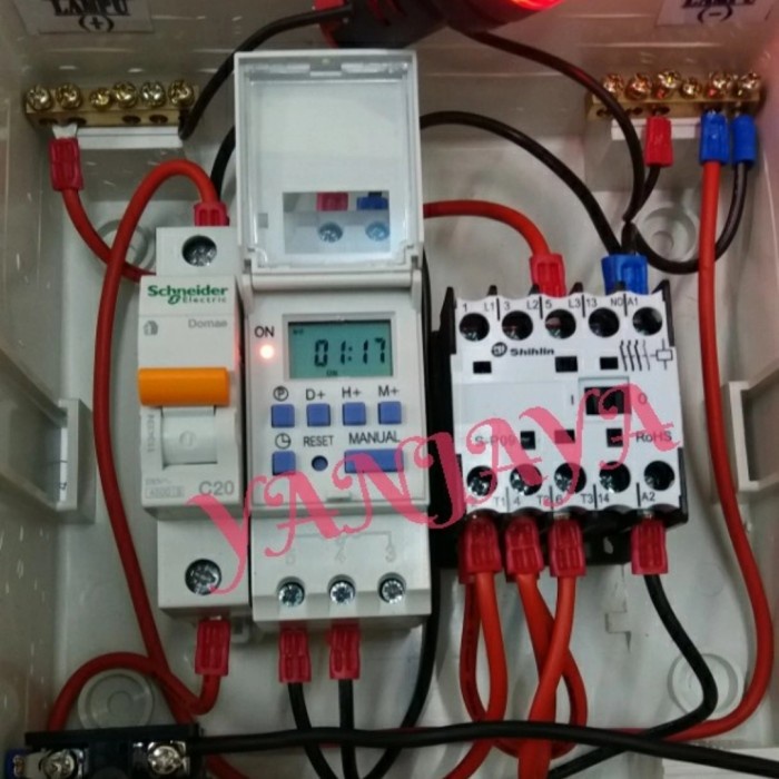 Jual Mcb timer digital / timer swich 220volt / panel lampu otomatis 16 ...