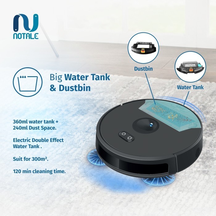 Jual NOTALE Smart Robot Vacuum Cleaner With UV Sterilization Garansi Resmi Shopee Indonesia