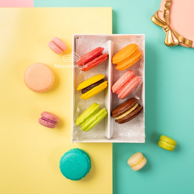 Jual Macaron Bestseller Regular isi 6 Diameter 4cm Besar Harga Murah ...