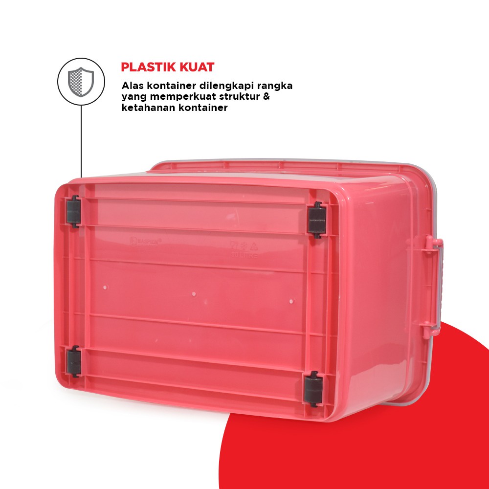 Jual Maspion Kontainer Plastik Giga Box Container 50 Liter | Shopee ...