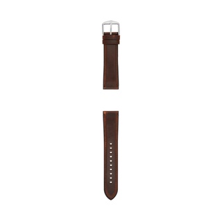 22mm Black Leather and Rubber Watch Strap - S221296 - Fossil