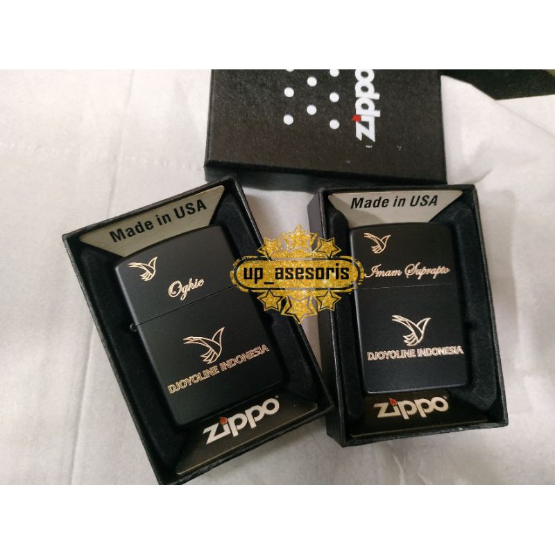 Jual Zippo Korek Api Custom Ukir Grafir Logo Djoyoline Atau Logo Perusahaan Sesuai Request