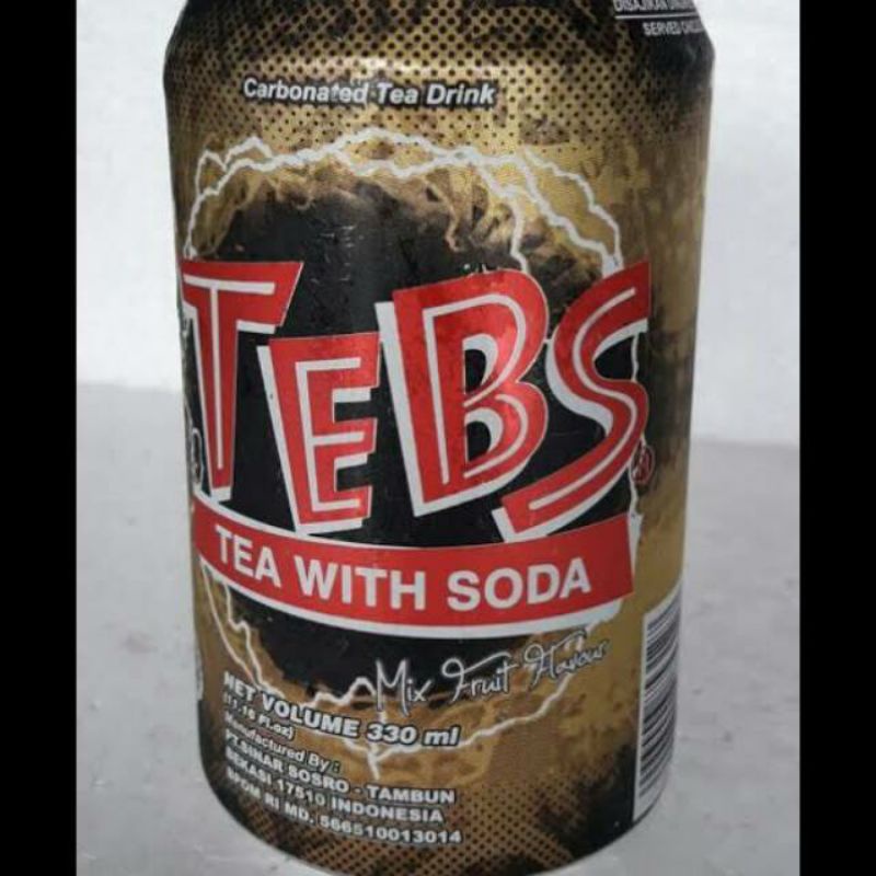 Jual Tebs Kaleng 330ml Minuman Teh Teh Bersoda Teh Soda Segar Shopee