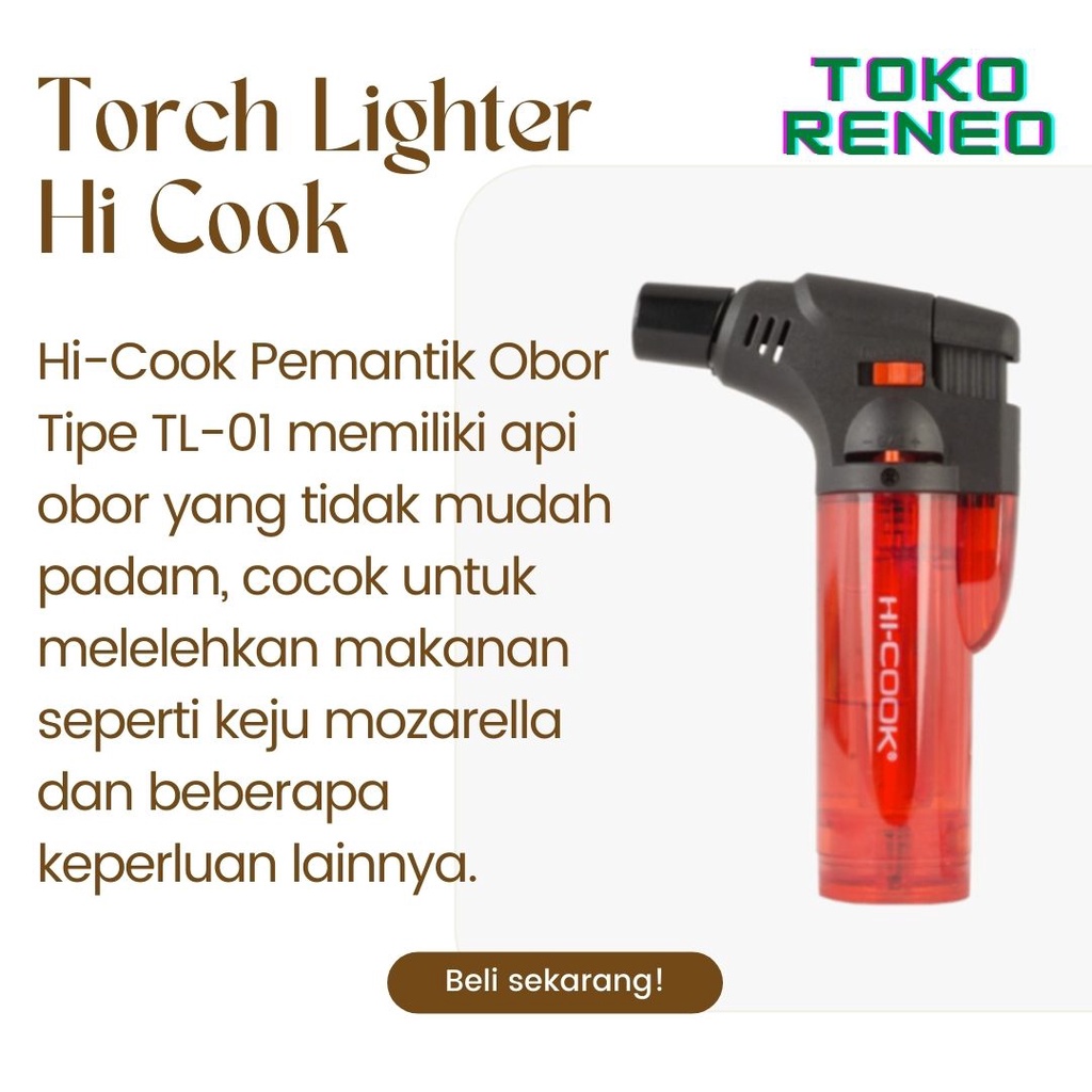 Jual PEMANTIK OBOR/KOREK API GAS HICOOK TORCH LIGHTER TL01 Shopee Indonesia