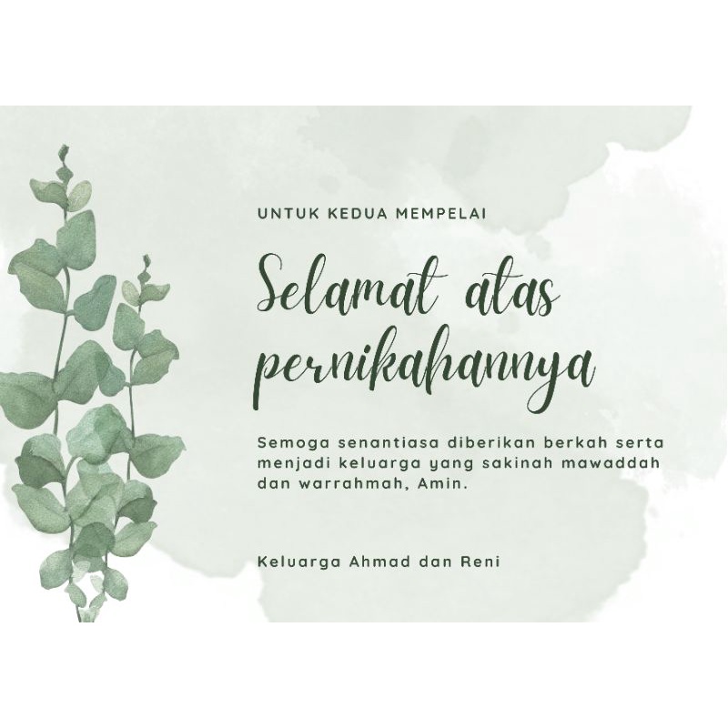 Jual kartu ucapan selamat / kartu pernikahan / kartu ucapan selamat