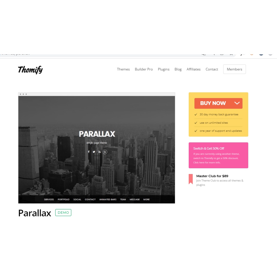 Jual Themify Parallax Premium Theme (Original Lisensi Lifetime ...