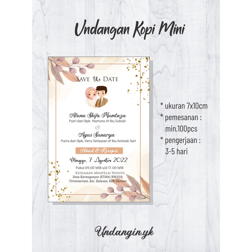 Jual Undangan Kopi / Undangan Mini A1 | Shopee Indonesia