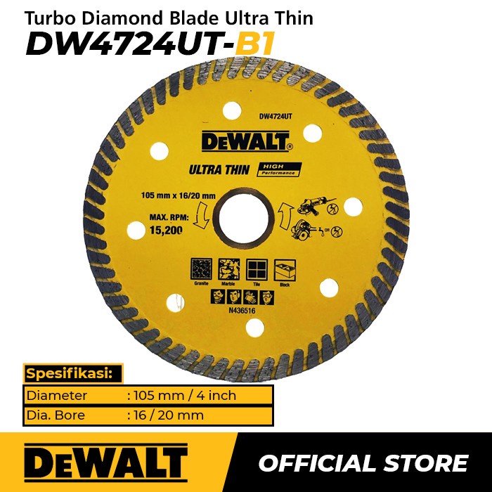 Jual Dewalt Mata Diamond untuk Granite w/ Ultra Thin 105mm DW4724UT