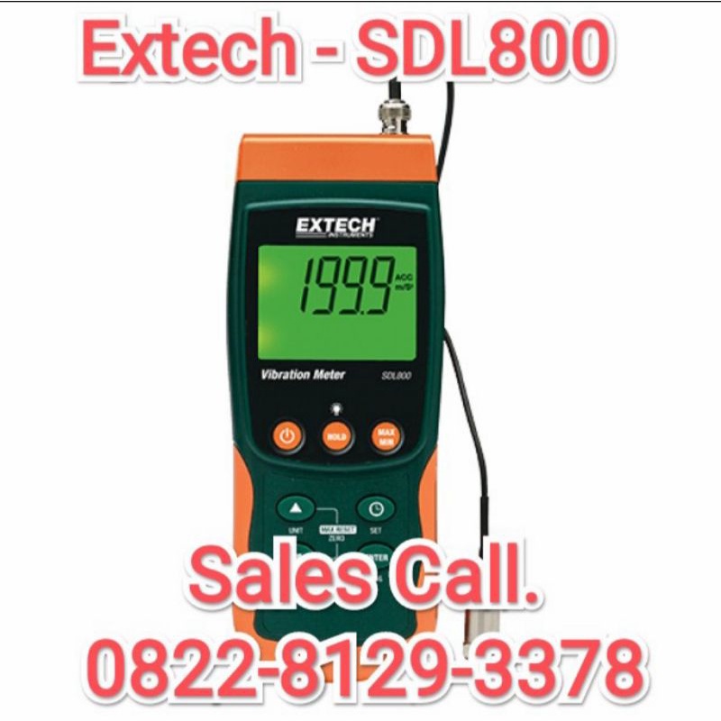 Jual Extech SDL800 Vibration Meter (Datalogger) SDL 800 Extech