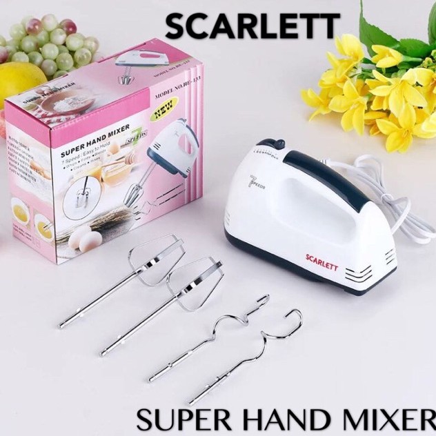 Jual [ LLS ] Mixer Scarlett England Super Hand Mixer dengan 7 kecepatan Shopee Indonesia