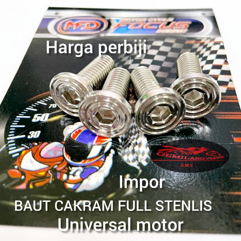 Jual Baut Disc Piringan Cakram Probolt Stainless Satuan Universal