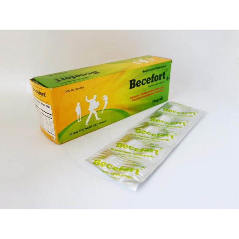 Jual BECEFORT TABLET | SUPLEMENT VITAMIN C (10x10's) | Shopee Indonesia