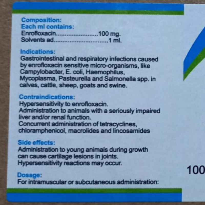 Jual ENROBAC 10% 100ml seperti interflox, roxine, neo meditril ...