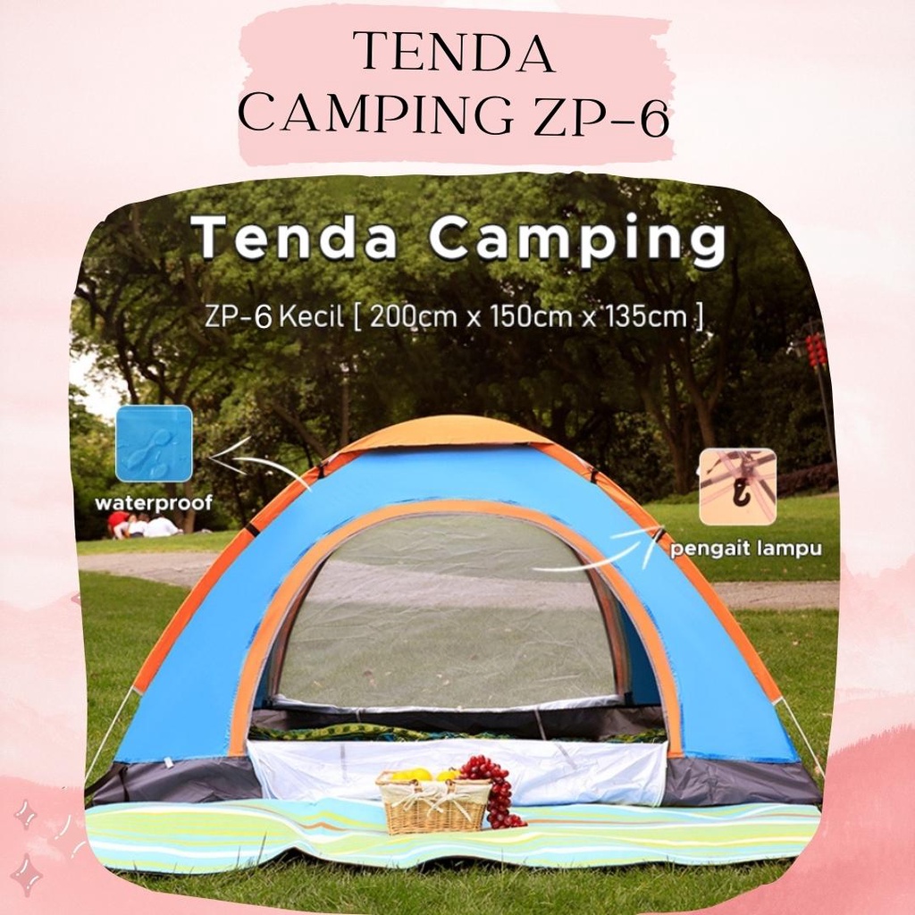 Jual Tenda Camping Kapasitas 2 4 Orang Tenda Outdoor And Indoor Tenda Gunung Hs88 Shopee Indonesia 4621