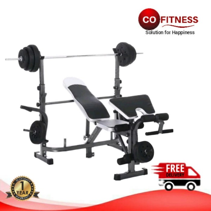 Jual Alat Fitness Home Gym Bench Press Id-781 Include Beban 40Kg Dan ...