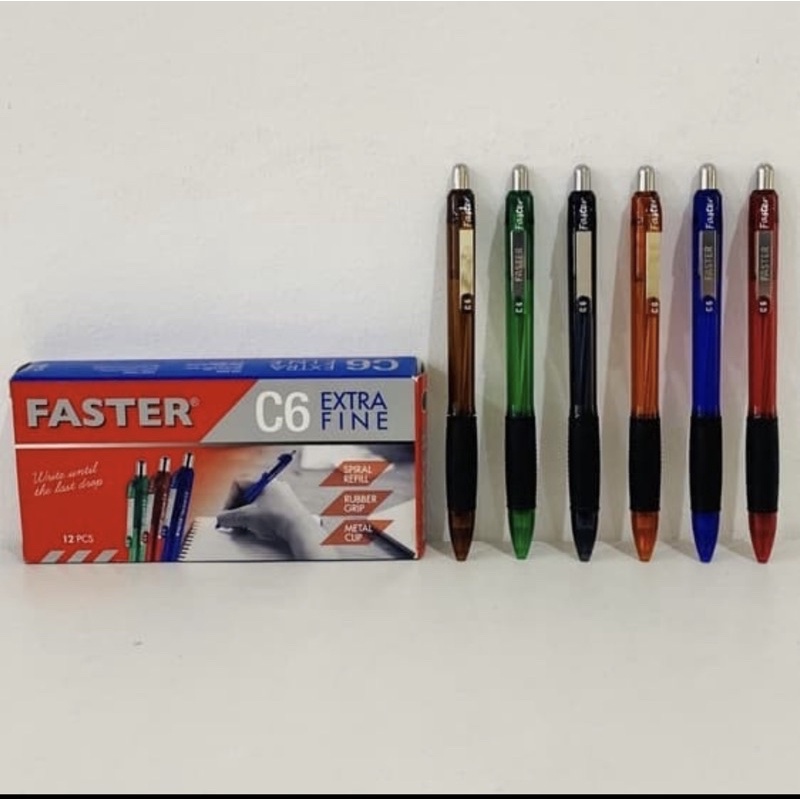 Jual PULPEN FASTER EXTRA FINE C6 DAN EXTRA FINE C600 / 1 BOX ISI 12 PCS ...