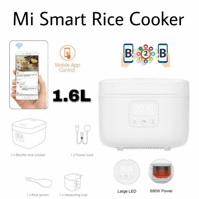 Jual Rice Cooker Xiaomi Mijia Smart Rice Cooker 1.6L Penanak Nasi