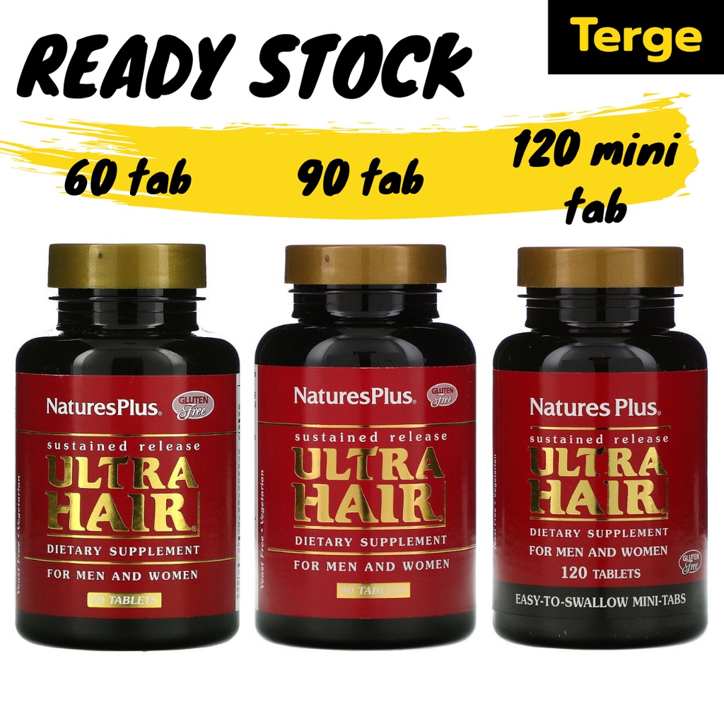Jual Vitamin Penumbuh Rambut Nature's Plus Ultra Hair for Men and Women ...