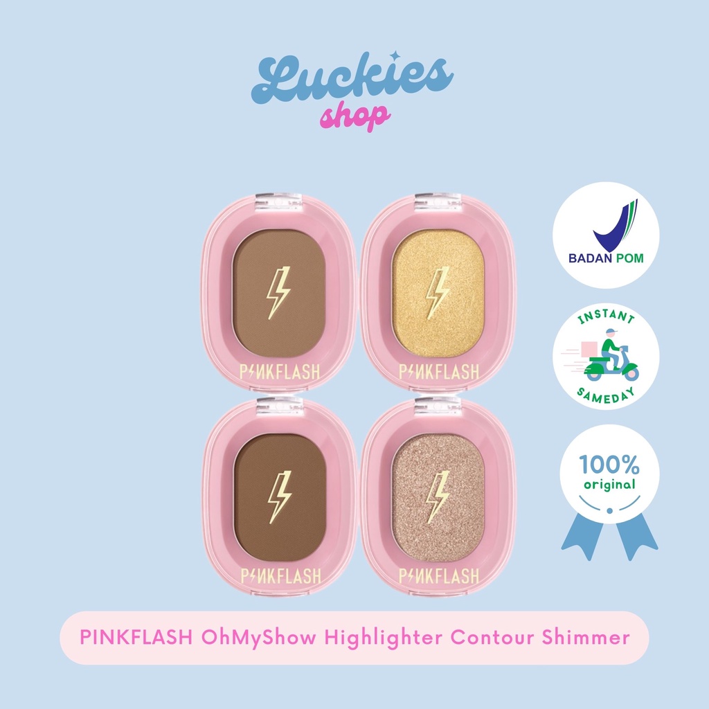 Jual BPOM PINKFLASH OhMyShow Highlighter Contour Shimmer Soft Smooth ...