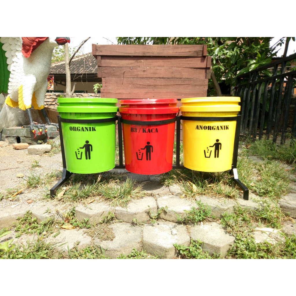 Jual Best Seller Tempat Sampah Ember Besar Organik Non Organik Kaca