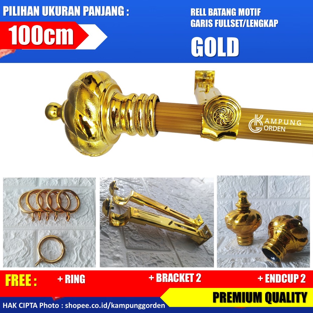 Jual RELL RAIL ROLET PIPA BATANG BESI PENYANGGA GORDEN MOTIF GARIS ...