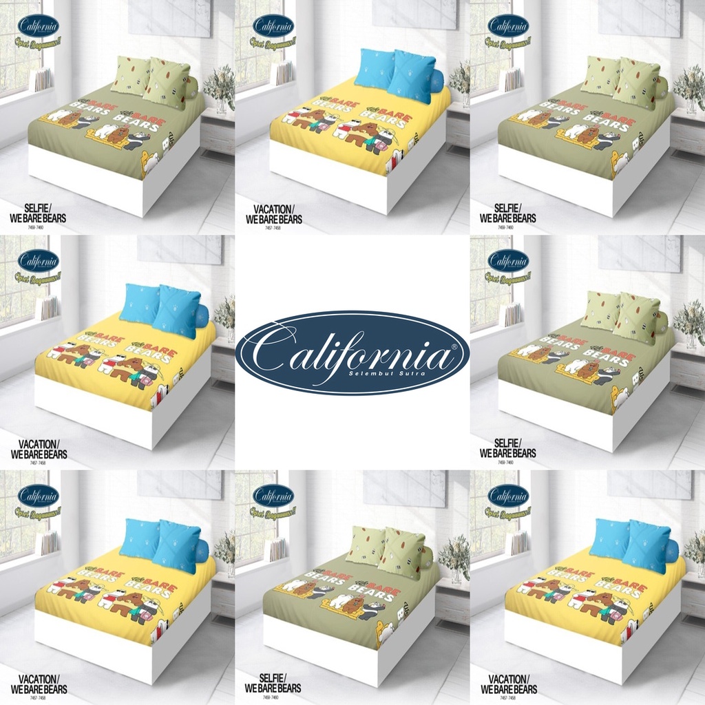 Jual Sprei California 180 We Bare Bears Selfie, We Bare Bears Vacation