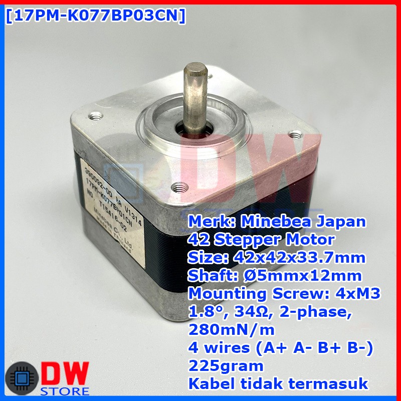 Jual Stepper Motor 42 Nema17 Nema 17 Stepping CNC 3D Printer | Shopee ...