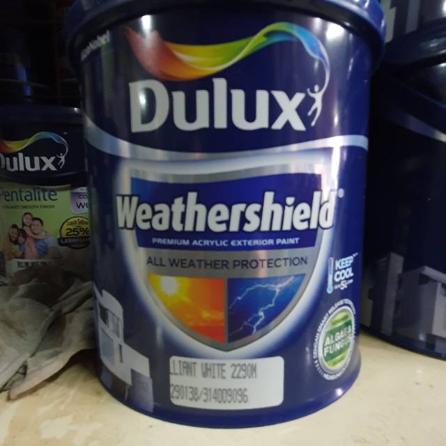 Jual Cat Dulux Weathershield Brilliant White 2 5 Liter Eksterior