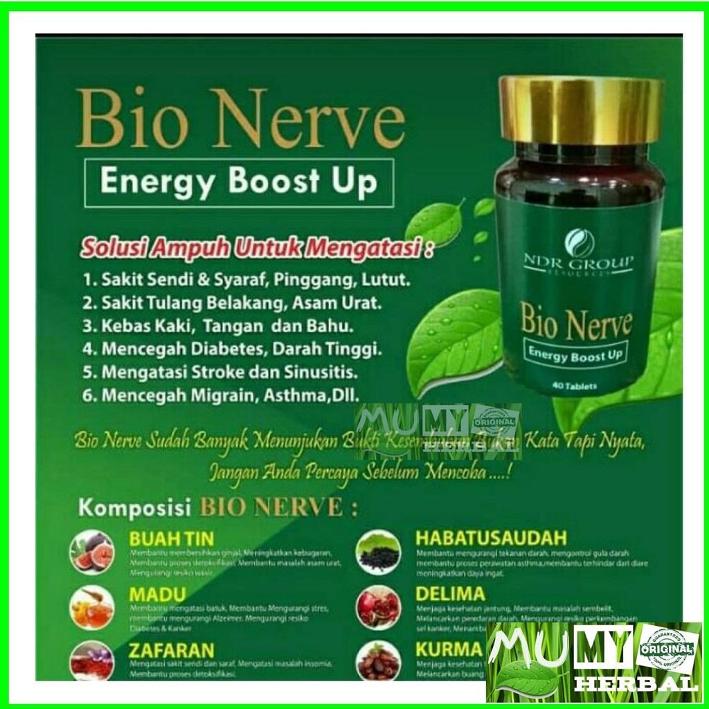 Jual BIO NERVE BIO NERVEE BIONERVE ORIGINAL PIL MULTI KHASIAT | Shopee ...