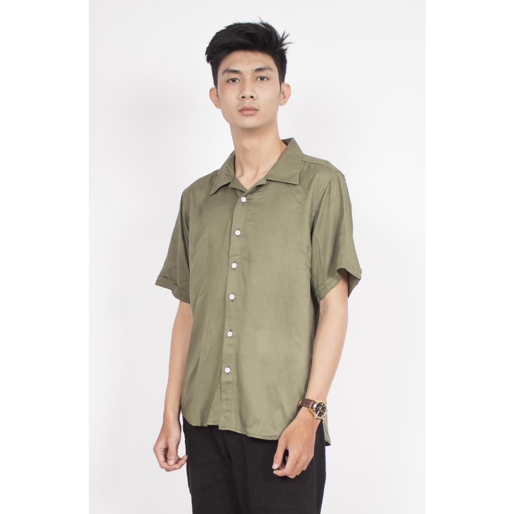 Jual Fortrey Gremy Kemeja Polos Pria Lengan Pendek Kasual Rayon Twill ...