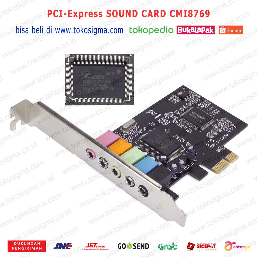 Jual PCIExpress SOUND CARD CMI8769 PCI8CH 5.1 sound system AUDIO CARD Shopee Indonesia