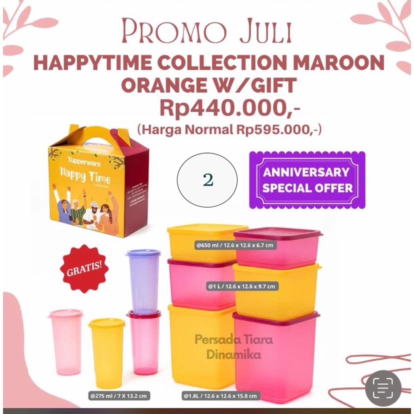 Jual TUPPERWARE HAPPY TIME COLLECTION - GRATIS 4 TUMBLER 275ML | Shopee ...