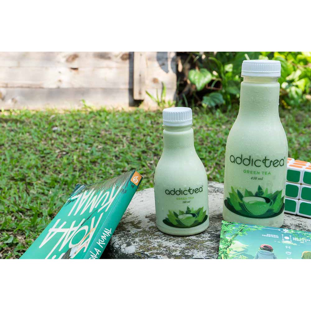 Jual Addictea Teh Susu Rasa Greentea - Minuman Botol Milk tea berbagai ...