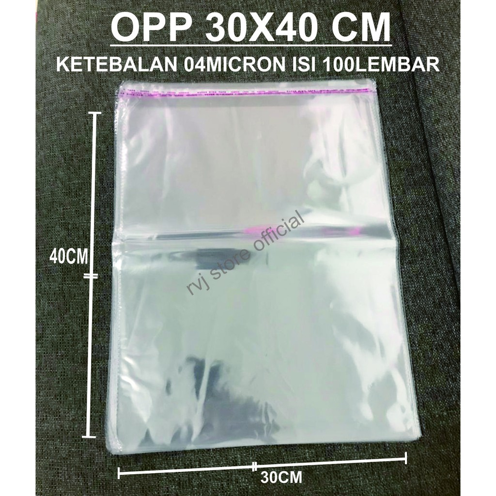 Jual Kantong Plastik Opp 30x40 Plastik Opp Seal 100pcs Shopee Indonesia 3294